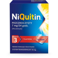 Нікотиновий пластир NiQuitin / Ніквітин Clear 3 (7 мг/24 год) — від нікотинової залежності, для відмови від куріння, 7 пластирів