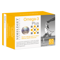 Simildiet Omega-3 Plus, нутрицевтик с Омега-3 и витаминами E, D3 и K2, 60 капсул