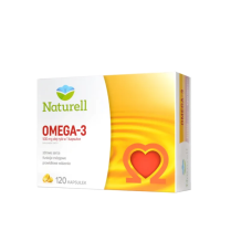 Naturell Омега-3 500 мг — рыбий жир EPA DHA для сердца, мозга и зрения, 120 капсул