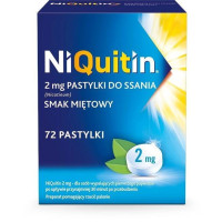 Нікотинові пастилки NiQuitin / Ніквітин 2 мг — від куріння, нікотинозамісна терапія, м’ятний смак, 72 пастилки
