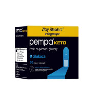 Тест-смужки для глюкометра Pempa KETO 2в1 50 шт — смужки для вимірювання глюкози в крові, для домашнього контролю цукру