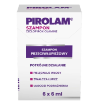 Шампунь від лупи Піролам (Pirolam) з циклопіроксом, 6 × 6 мл — лікувальний протигрибковий шампунь при себорейному дерматиті