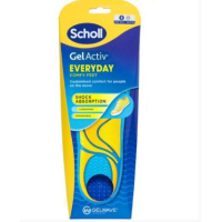 Жіночі гелеві устілки для взуття від втоми ніг Шолл Scholl GelActiv Everyday S — амортизація, поглинання ударів, розмір 35,5-40,5 см ,1 пара