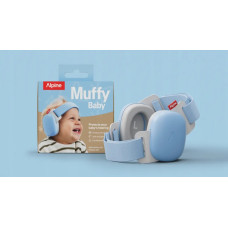 Защитные наушники для младенцев Alpine Muffy Baby - детские звукоизолирующие наушники от шума для детей 3 месяца - 4 года (синие)