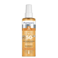Pharmaceris S SPF 50+ сухое солнцезащитное масло для тела - водостойкий SPF спрей, UVA/UVB защита, сухое масло для загара, 200 мл