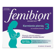 Фемибион 3 для грудного вскармливания - DHA Омега-3, фолиевая кислота + L-метилфолат, холин и витамины, Femibion ​​3, 56 таблеток + 56 капсул