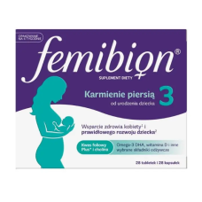 Фемибион 3 / Femibion ​​3 для грудного вскармливания - DHA Омега-3, фолиевая кислота + L-метилфолат, холин и витамины, 28 таблеток + 28 капсул
