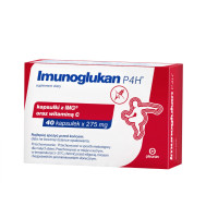 Імуноглюкан P4H (Imunoglukan P4H) 275 мг, 40 капсул — бета-глюкан IMG, вітамін C, для імунітету дітей і дорослих