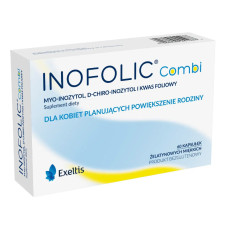 Inofolic Combi / Инофолик Комби - инозитол + фолиевая кислота 400 мкг, для фертильности и овуляции, 60 капсул