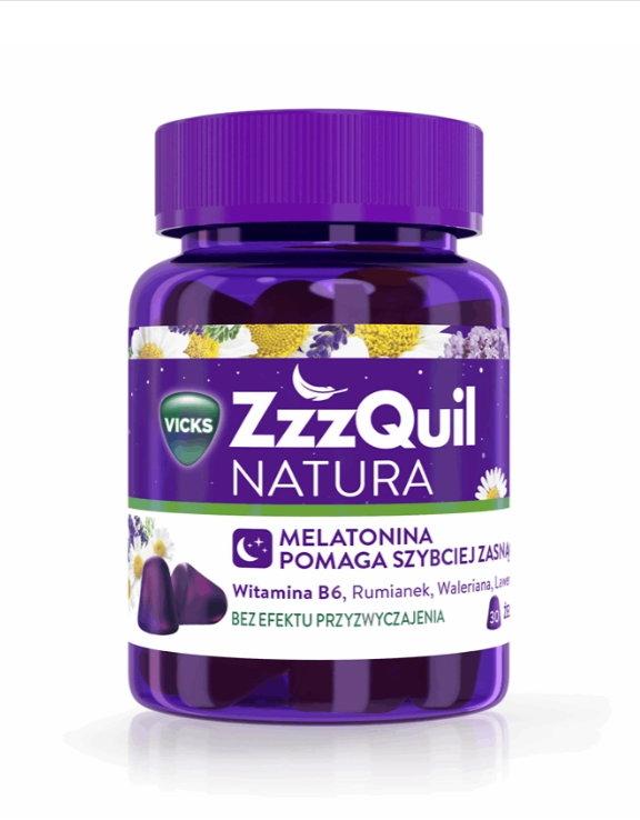 Викс ZzzQuil Natura Vicks ZzzQuil Natura Мелатонин 1 мг - желе для